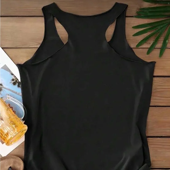 10/$25🦋 SHEIN Attitoon Black Day Of The Dead Floral Skull Graphic Tank - Large - Picture 2 of 13